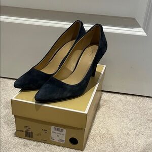 Michael Kors Navy Suede Heels